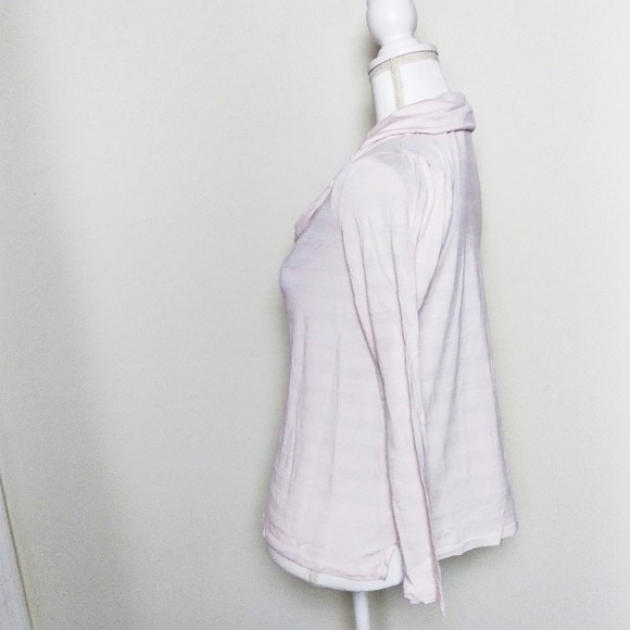 Lord & Taylor Striped Cowl Neck Long Sleeve Top - Picture 3 of 7